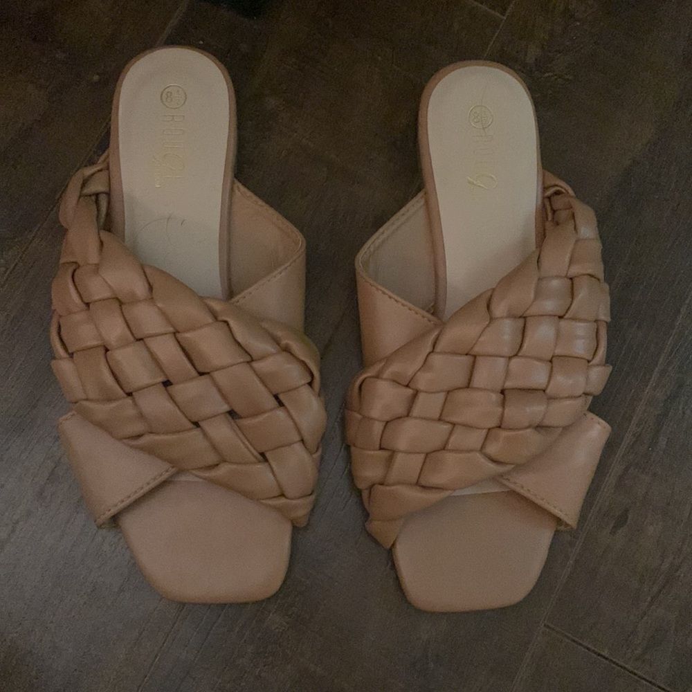 Braided Tan Sandals - Picture 2 of 5
